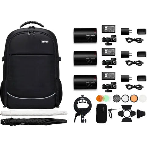 GODOX AD100Pro 3 LIGHT FLASH KIT INC BAG
