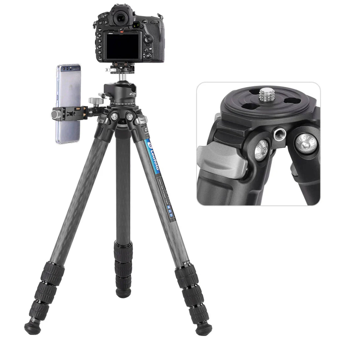 Leofoto LS-284C Ranger Series 4 Section Carbon Fibre Tripod with LH-30LR (Lever Release) Ball Head