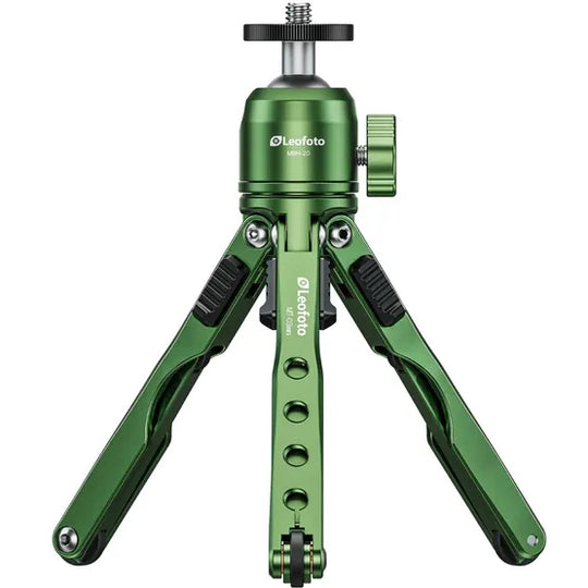 Leofoto MT-03 Mini Table Top 2 Section Tripod with MBH-20 Ball Head – Green