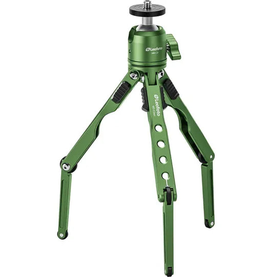 Leofoto MT-03 Mini Table Top 2 Section Tripod with MBH-20 Ball Head – Green