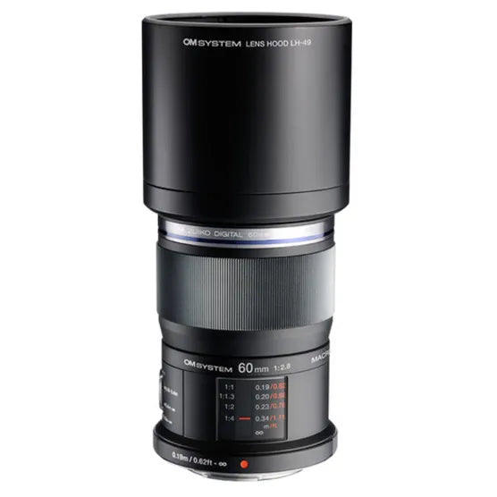 OM SYSTEM 60mm f/2.8 Black Macro Lens