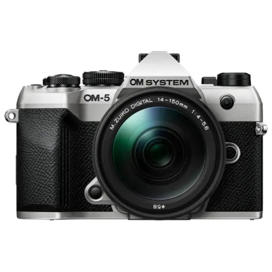 OM System OM-5 Mark II Silver Body w/14-150mm f/4.0-5.6 Mark II Lens Compact System Camera