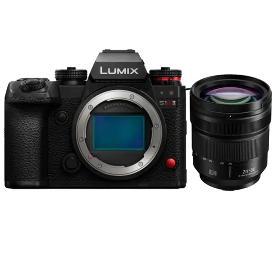 Panasonic Lumix S1R II Body w/ Lumix S 24-60mm f/2.8 Lens Compact System Camera