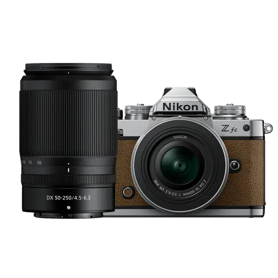 Nikon Z fc Walnut Brown w/ Nikkor Z 16-50mm & Z 50-250mm VR Lens Mirrorless Camera