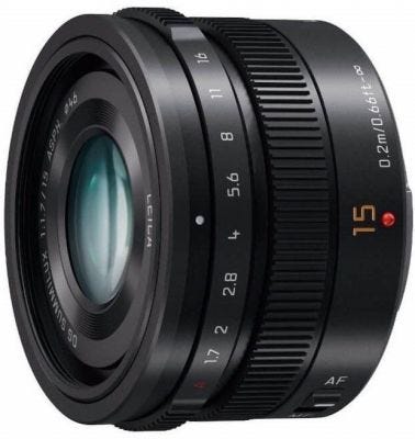 Panasonic Leica DG Summilux 15mm f/1.7 ASPH - Black Lens