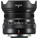 Fujifilm X Lens XF16mm f/2.8R WR Lens - Black