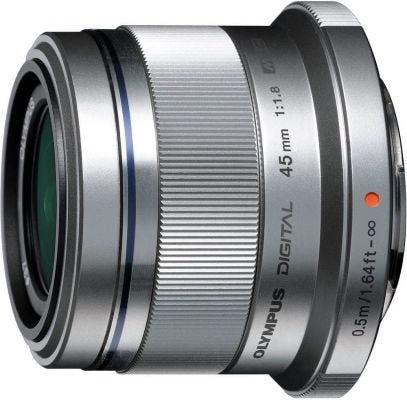 Olympus M.Zuiko 45mm f/1.8 Silver Portrait Lens