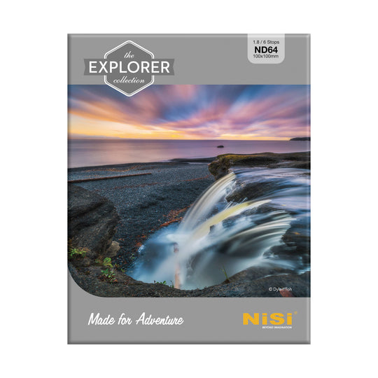 NiSi Explorer Collection 100x100mm Nano IR Neutral Density filter “ ND64 (1.8) “ 6 Stop