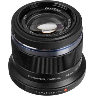 Olympus M.Zuiko 45mm f/1.8 Black Portrait Lens