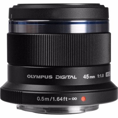 Olympus M.Zuiko 45mm f/1.8 Black Portrait Lens