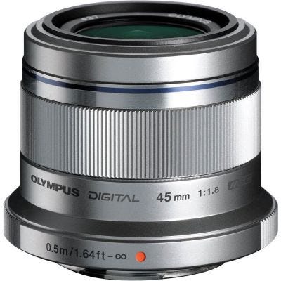 Olympus M.Zuiko 45mm f/1.8 Silver Portrait Lens